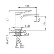 Смеситель для раковины Frap F1045