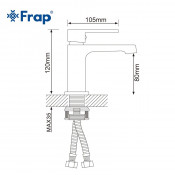 Смеситель для раковины Frap F1041 Смеситель для раковины Frap F1041