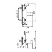Смеситель для ванны с гигиеническим душем Frap F2041