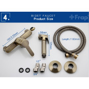 Смеситель для ванны с гигиеническим душем Frap F2041-4