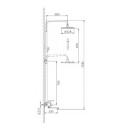 Душевая стойка Frap F2442, черный хром Душевая стойка Frap F2442, черный хром