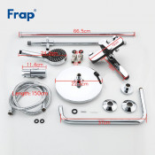 Душевая стойка Frap F2442, черный хром Душевая стойка Frap F2442, черный хром