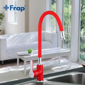 Смеситель для кухни Frap F4043 с гибким силиконовым изливом