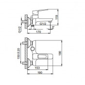 Смеситель для ванны Frud R32123