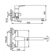 Смеситель для ванны Frud R22105