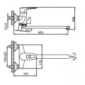 Смеситель для ванны Frud R22068
