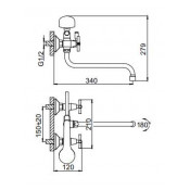 Смеситель для ванны Frud R22118-6