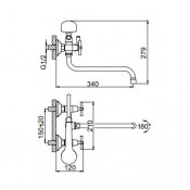 Смеситель для ванны Frud R22118-9