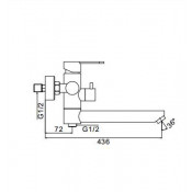 Смеситель для ванны Frap F22801