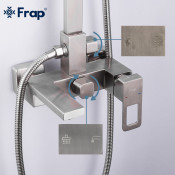 Душевая стойка Frap F24804, сатин
