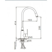 Смеситель для кухни Frap F44990 c гибким силиконовым изливом