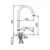 Смеситель для кухни Frap F4403 c гибким силиконовым изливом