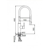 Смеситель для кухни Frap F4452-6 с гибким силиконовым изливом