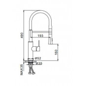 Смеситель для кухни Frap F4452-7 с гибким силиконовым изливом