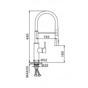 Смеситель для кухни Frap F4452-8 с гибким силиконовым изливом