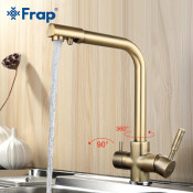 Смеситель для кухни Frap F4352-4 с подключением фильтра питьевой воды