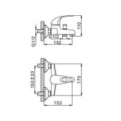 Смеситель для ванны Frap F3002-B