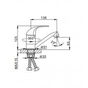 Смеситель для кухни Frap F4502-2-B