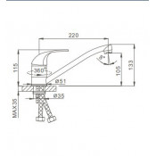 Смеситель для кухни Frap F4202-B