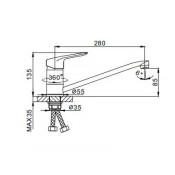 Смеситель для кухни Frap F4907