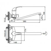 Смеситель для ванны Frap F2229