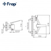 Смеситель для душа Frap F2057 Смеситель для душа Frap F2057