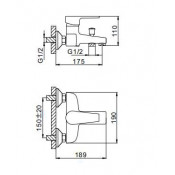 Смеситель для ванны Frap F3030-4