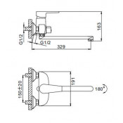 Смеситель для ванны Frap F2230-4