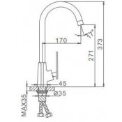Смеситель для кухни Frap F4057
