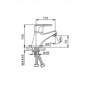 Смеситель для раковины Frap F1050