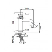 Смеситель для раковины Frap F1052 с поворотным изливом