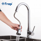 Смеситель для кухни Frap F6052 с выдвижным изливом