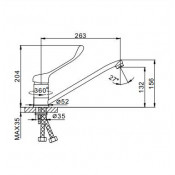 Смеситель для кухни Frap F4254 хирургический