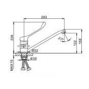 Смеситель для кухни Frap F4954 хирургический