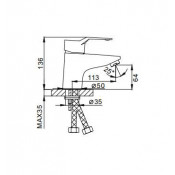 Смеситель для раковины Frap F1063