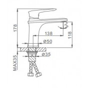 Смеситель для раковины Frap F1049