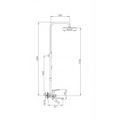 Душевая стойка Frap F2449, белый хром