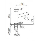 Смеситель для раковины Frap F1044