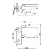Смеситель для ванны Frap F3244