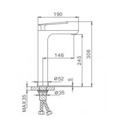 Смеситель для раковины Frap F1052-55