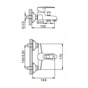 Смеситель для ванны Frap F30701-B