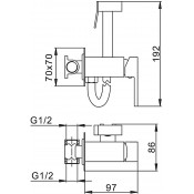 Смеситель Frap F7506 с гигиеническим душем Смеситель Frap F7506 с гигиеническим душем