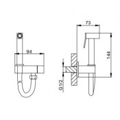 Смеситель Frap F7502 с гигиеническим душем