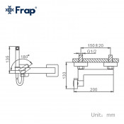 Смеситель Frap F7511 с гигиеническим душем