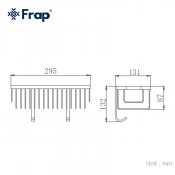 Полка-решетка с крючками Frap F353
