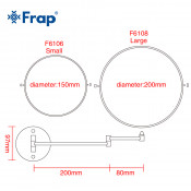 Косметическое зеркало с увеличением Frap F6108