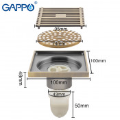 Душевой трап Gappo G81004-4