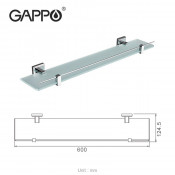Полка стеклянная Gappo G3807