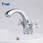 Смеситель для раковины Frap F1018 с керамическими ручками