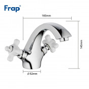 Смеситель для раковины Frap F1018 с керамическими ручками